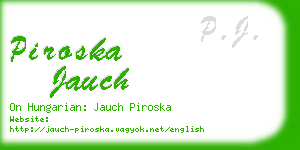 piroska jauch business card